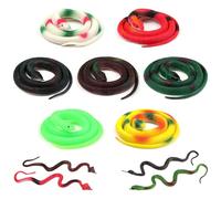 DOITEM Lot de 11 faux serpents en caoutchouc de 70 cm et 40 cm de long - Serpents en caoutchouc réalistes multicolores pour les accessoires de jardin pour éloigner les oiseaux, farces, DT1161EU