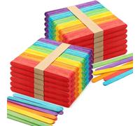 DOITEM Lot de 600 bâtons de sucettes en bois pour travaux manuels à la maison et à l'école Idéal pour les arts et le travail manuel Fournitures d'art en classe
