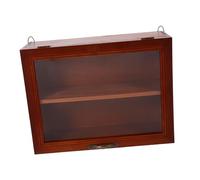 DOITOOL 1 Boîte Boîte De Rangement De Bureau La Décoration D'étagère Rustique Vitrine Vitrée Porte-sacs à Sucre Porte-gobelet Organisateur De Tasses Le Fer Armoire De Comptoir Voyage Café