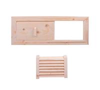DOITOOL 1 ensemble de grille de ventilation en bois pour sauna pour hammam, couverture de ventilation durable pour air frais, introduction d'équipement de salle de sauna