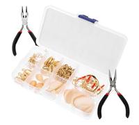 DOITOOL 1 Ensemble Kit de Matériaux pour Fabrication Oreilles Rétro Accessoires de Création de Boucles Oreilles Diy avec Pince pour Filles Artisanes