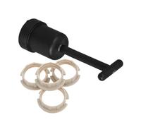 DOITOOL 1 ensemble Kit de Remplacement de Douille avec Outil de Retrait et Anneaux de Support pour Abat Jour Anneaux Plastique et Clé Noir pour Installation Facile Divers Environnements