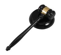 DOITOOL 1 Ensemble Marteau Bois avec Base pour Juges et Enchères de Gavel et Bloc Sonore pour Activités Familiales et Interaction Parent