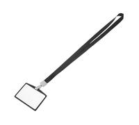 DOITOOL 1 ensemble Porte Badge Aluminium avec Cordon Protège Cartes Rayures pour Étudiants Cartes de Transport et Identification Pratique et pour École et Bureau