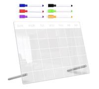 DOITOOL 1 Ensemble Tableau Écriture Acrylique Transparent avec Stylo de Tableau Mémo de Bureau Effaçable et Pratique pour Notes et Messages