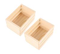 DOITOOL 1 Jeu Caisse Miniature Paniers De Rangement Pin Pour Maison De Poupée Accessoires De Jardin Miniature Pour Stockage De Nourriture Et Boisson 2 Pièces