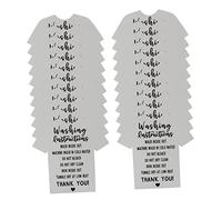 DOITOOL 1 Jeu Carte Instruction De Lavage pour Vêtements Étiquettes De Guide De Lavage pour Shirts Instructions Entretien Forme De Shirt Fournitures pour Petites Entreprises 100 Pièces