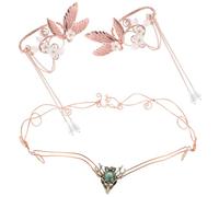 DOITOOL 1 Jeu Ensemble D'accessoires Pour Cheveux Bandeau Boucles D'oreilles Perçantes Boucles D'oreilles Déclaration Clip De Manchette D'oreille Couronne Manquer Boucle D'oreille