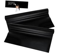 DOITOOL 1 Jeu Film Autocollant Tableau Noir Pvc Adhésif Pour Bureau Et École Stickers Ardoise Pour Surface Lisse Tableau Craie Réutilisable Pour Messages Et 2 Pièces