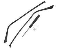 DOITOOL 1 paire de branches de lunettes de rechange universelles en métal antidérapant design épuré élégant accessoires pour réparation de lunettes de soleil