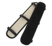 DOITOOL 1 paire de coussins d'accoudoirs pour chaise de bureau, repose-bras | Housses d'accoudoirs avec bandes pour chaise de jeu, chaise de bureau, chaise d'ordinateur, bureau à domicile et bureau Noir