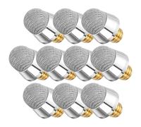 DOITOOL 10 Embouts de Stylet Capacitif Argenté en Fibre de Cuivre Électroplaquée M5 Filetage Externe 6,4 Mm pour Écran Tactile, Remplacement Facile sans Bruit, Pack de 10 Pièces
