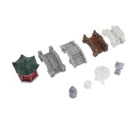 DOITOOL 10 Pièces Accessoires de Jardin Miniatures en Pont pour Décoration Zen Extérieure, Modèles Proportionnels Réalistes pour Aquarium et Terrariums