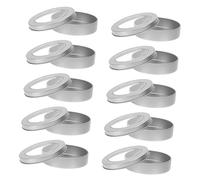 DOITOOL 10 pièces Boîte Hermétique pour Biscuits et Bonbons Boîte Ronde Tôle avec Couvercle Étanche et Résistante à Humidité Rangement Sécurisé pour Jeux et Friandises
