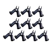 DOITOOL 10 Pièces Connecteurs en Plastique Réglables pour Supports de Plantes, Fixation Solide pour Treillis de Jardin, Clips Noirs pour Cadres D’Escalade et Tuteurs