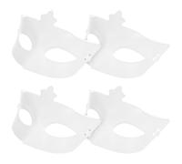 DOITOOL 10 Pièces Demi-masque de Fête Surface Vierge Portable Blanc en Plastique pour Masque de Cosplay pour Soirée à Thème ou Bal Masqué