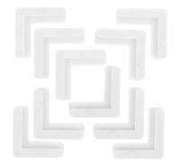 DOITOOL 10 pièces Équerres Angle pour Cadres de Moustiquaires Supports de Coin Blancs pour Réparation et Renforcement de Fenêtres et Portes-écrans
