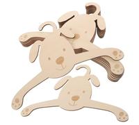 DOITOOL 10 Pièces Lot de Mini Cintres Animaux Bois pour Vêtements de Chien et Chat Crochets Antidérapants Décoratifs pour Organisation et Affichage de Petits Habits pour Chiots et Chatons