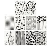 DOITOOL 10 pièces Lot de Pochoirs Plastique Gaufrage Scrapbooking pour Album Photo Motifs Variés Épais et Durables Compatibles Machines Embossage Décoration Cartes et Loisirs Créatifs