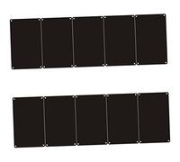 DOITOOL 10 pièces Lot Plaques Métalliques Vierges pour Porte Aluminium Noir Surface Lisse pour Gravure Laser Panneau pour Bureau et Signalisation Intérieure