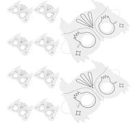 DOITOOL 10 Pièces Masques Facile à Colorier Forme Hibou en Papier Blanc à Peindre pour Garçon et Filles pour Activités Familiales DIY et Loisirs Créatifs