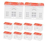 DOITOOL 10 pièces Micro Landscape Villa Models Simulation Building Ornaments Small Scale Decoration for Fairy Gardens and Tables
