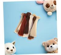 DOITOOL 10 Pièces Perruques Cheveux Synthétiques Droits pour Poupées Fibres Résistantes Chaleur et Couleurs Durables Accessoires Réalistes pour Remplacement Cheveux Bjd et Création DIY