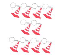 DOITOOL 10 Pièces Porte Clés Forme de Cône de Circulation Miniatures Lot de Porte Clés PVC pour Activités Extérieures et Décorations de Fête Charmant Accessoire pour Sacs à
