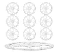 DOITOOL 10 Pièces Rapporteur Circulaire en Plastique Transparent pour | Modèle Rond Multi-tailles, Trou Central de Repérage, Graduations Lisibles, pour Cours de Maths et Arts