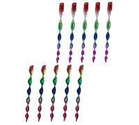DOITOOL 10 pièces Spirales Réfléchissantes Anti-Oiseaux Couleurs Dégradées Doré et Argenté Bâtons Tournants Vent pour Jardin Veranda Protection Fenêtres et Cultures
