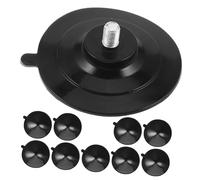 DOITOOL 10 Pièces Ventouse Noire avec Vis M5 pour Verre, Crochet Portable en Plastique et Métal, Facile à Utiliser, Cuisine et Salle de Bain