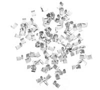 DOITOOL 100 Clips Lacets en Alliage de Cuivre Argentés pour Baskets, Fixent Solidement les Lacets et Empêchent de Se Défaire, Lot de 100 Pièces, Style Simple et Généreux