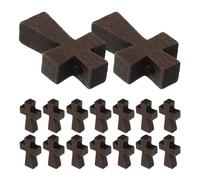 DOITOOL 100 pendentifs en bois avec croix chrétienne - Mini croix en bois - Cadeau spirituel et religieux avec verset biblique pour les travailleurs sociaux, les bénévoles et les fidèles.