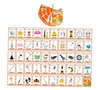 DOITOOL 100 pièces Cartes Éducatives Montessori pour Tout Petits Apprentissage Sensoriel Mots Jeux Préscolaires Cartes Mémoire pour Garçons et Filles