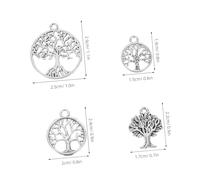 DOITOOL 100 pièces Charms pour Bracelets DIY Kit Perles Anciennes Argentées Accessoires Bijoux Création