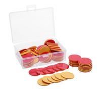 DOITOOL 100 Pièces Compteurs Mathématiques pour Garçon Fille Disques Plastique Bicolores Rouge et Jaune Double Face Supports Pédagogiques pour Comptage et Motifs Classe