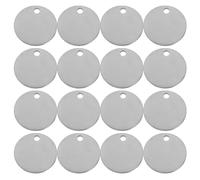 DOITOOL 100 pièces Étiquettes Rondes Acier Inoxydable pour Gravure DIY Pendentifs Métal Lisses pour Porte-clés et Bijoux Créatifs