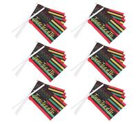 DOITOOL 100 Pièces Mini Drapeau Afro-américain en Polyester Résistant la Décoloration pour Défilés et Fêtes Nationales Célébrant L'indépendance Usage Polyvalent