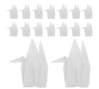 DOITOOL 100 Pièces Origami Grues Premontées Blanches Oiseaux Papier Prêts à Emploi pour Décoration Mariage Fête Centres de Table Accessoires Photo DIY