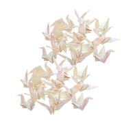 DOITOOL 100 Pièces Origami Paper Crane Pearlescent Handmade Crane Art For Wedding Party Shower Background Decor