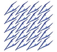 DOITOOL 100 Pièces Pincettes en Plastique Bleu 13cm pour Expériences Scientifiques et Loisirs Créatifs, Pointe Dentelée et Résistance Chimique, Adaptées aux Petites Perles Papier