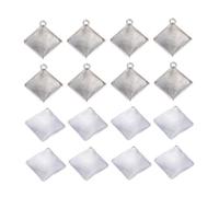DOITOOL 100 Pièces Set de Accessoires Décoratifs Alliage avec Bases Carrées Patches Décoration Murale pour Compatible avec Divers