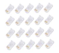 DOITOOL 1000 pièces Connecteur Pin Cob pour Câble Réseau Fiche Modulaire Durable et avec Contacts Plaqués Or Compatible Installation Ethernet Haut Débit Lot de Blanches