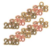 DOITOOL 100pièces Breloques Chiffres Alliage pour Bijoux DIY Pendentifs pour Colliers Breloques Année pour Créations Charms pour Porte-clés