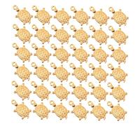 DOITOOL 100pièces Ornements Tortues Alliage Doré Solide Pour Bijoux Diy Accessoires Époxy Forme De Tortue Chance Lot De Décors Créatifs Pour Fabrication De Breloques Et Bracelets