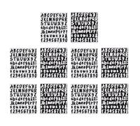 DOITOOL 10feuilles Étiquette Autocollante Chiffres et Lettres de Alphabet Autocollant Chiffres et Lettres de Alphabet Stickers