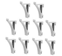 DOITOOL 10pcs Crochet en Aluminium pour Clayette Frigo, Support Robuste et Fixation D'étagère de Réfrigérateur, pour Organisation et Stabilité