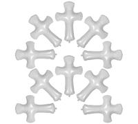 DOITOOL 10pièces Ballons Croix Géants Blancs pour Baptême Première Communion Décoration Religieuse Intérieure et Extérieure