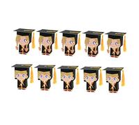 DOITOOL 10pièces Boîtes à Bonbons De Remise De Diplôme Coffrets Cadeaux Forme De Casquette De Doctorat Boîtes à Bonbons De Fête