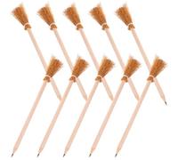 DOITOOL 10pièces Crayons à Écrire Forme de Balai de Sorcière pour Halloween Légers et Pratiques Mine Résistante Anti-éclats pour Dessin et Écriture